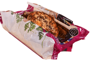 Cook-in-bag chicken packaged on ULMA Artic Flow Wrapper